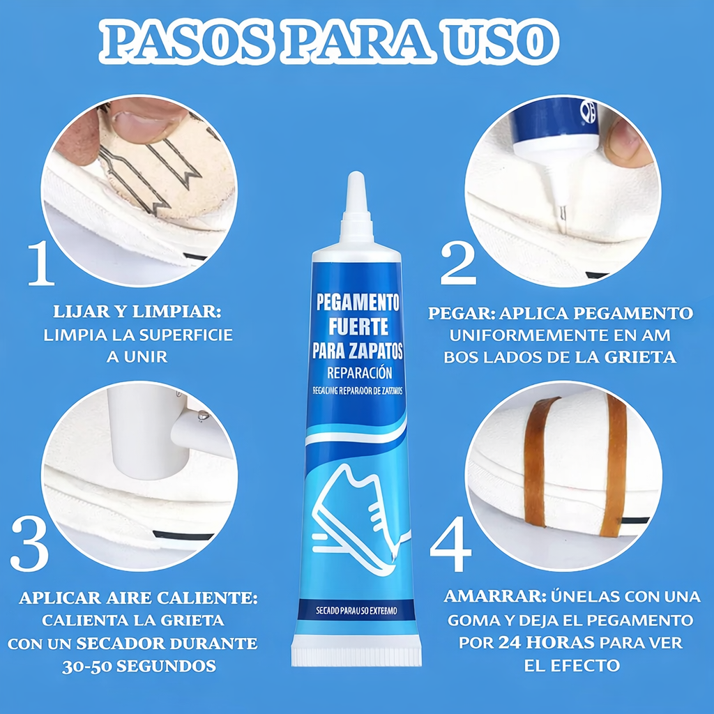 Pegante Fuerte y Flexible para Tenis y Zapatos – Transparente y Duradero