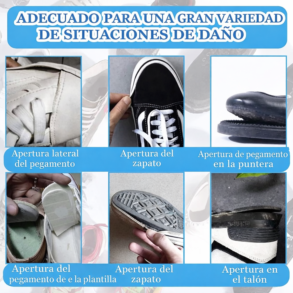 Pegante Fuerte y Flexible para Tenis y Zapatos – Transparente y Duradero