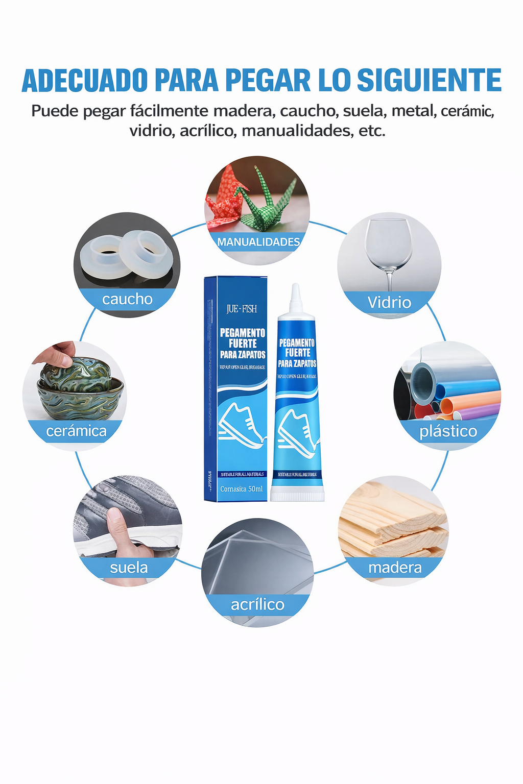 Pegante Fuerte y Flexible para Tenis y Zapatos – Transparente y Duradero